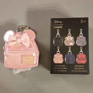 Loungefly Disney Minnie Mouse Blind Box Mini Backpack Keychain Charm - Pink